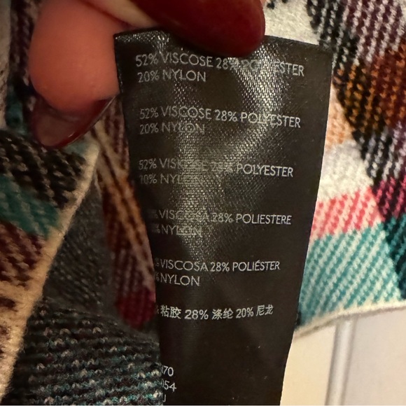 ANTHROPOLOGIE Rosetta Cropped Plaid Knit Jacket Women’s Size XS - Picture 8 of 8